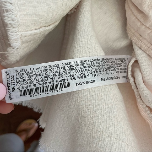 Zara Cream Oversized Corduroy Jacket with Pockets Size M - Picture 11 of 12